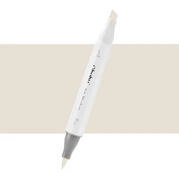 Lihová fixa OHUHU oboustranná Brush & Chisel, WG1 Warm Grey 1