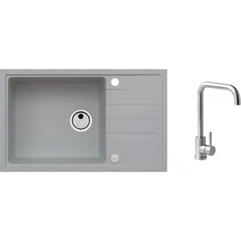 Granitový dřez Alveus SET INTERMEZZO 130/81+BATERIE ANGEL + 5 % sleva v košíku s kódem SLEVA5