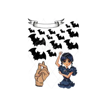 Jedlá dekorace na dort WEDNESDAY A4, VARIANTA Jedlý papír, TVAR obdelník A4 885