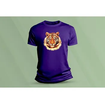 Chlapecké tričko Dětské bavlněné tričko Tygr 3. velikost 152 (12-13 let) Purpurová