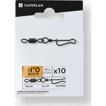 CAPERLAN Obratlík s karabinkou Black Nickel 5 ČERNÁ