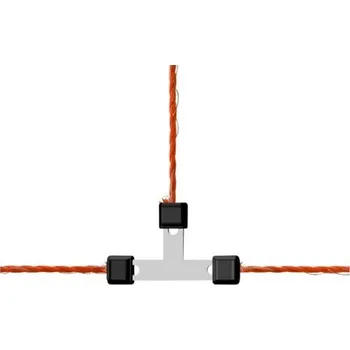 Ohradník Litzclip®, spojka na lanko, téčko, nerez, 5 ks