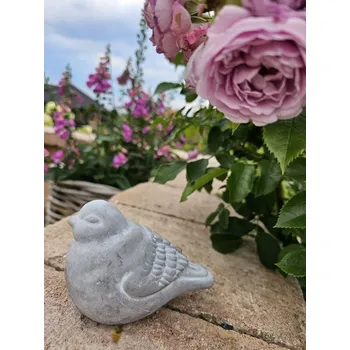 Zahradní dekorace Cementová dekorace ptáček Jimmy - 12*7*8cm