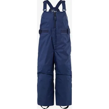 Snowboardové kalhoty WEDZE Dětské lyžařské kalhoty s laclem 500 Pull'n'Fit tmavě modré 5 LET MODRÁ