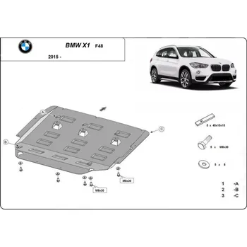 Kryt motoru Kryt pod motor BMW X1 (F48) - Plech - 8595698043160