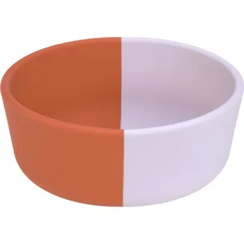 dětská jídelní sada LÄSSIG dětská miska Bowl Silicone Happy Rascals Heart lavender