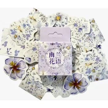 samolepka Sada samolepek Fialové květiny (46ks)