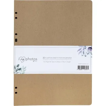 Fotoalbum FOCUS hnědé listy na fotografie, 23,5x31,7cm, 30ks, do šanonu Super A4