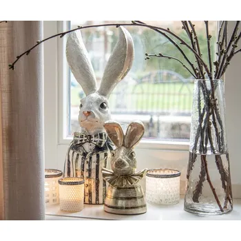 Bytová dekorace Dekorace busta králík se zlatou patinou - 10*10*20 cm