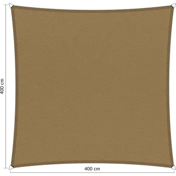 Krycí plachta Lazy Momo Nepromokavý čtverec forestline 4,0 x 4,0 m Barva: Brazilian písková