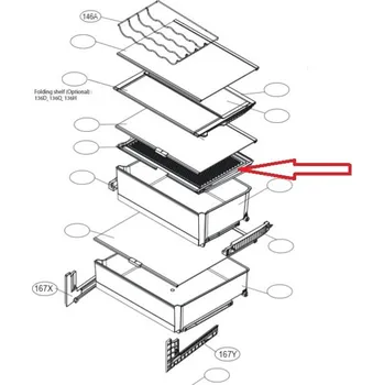 MCK70267903 - plastový kryt šuplíku LG
