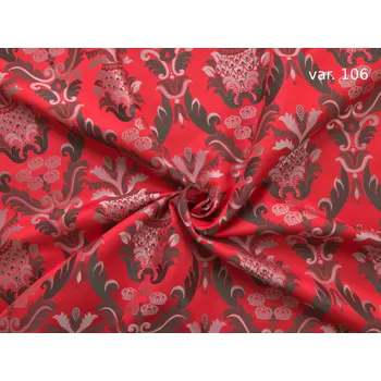 HEDVA ČESKÝ BROKÁT Luxusní brokát 160 50749 ANANAS KORUNY červená | 106