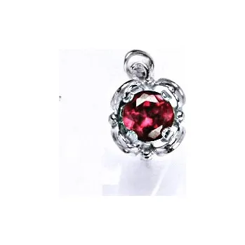 Přívěsek Stříbrný přívěsek rubín - P1448 (Stříbrná sova se zirkony)
