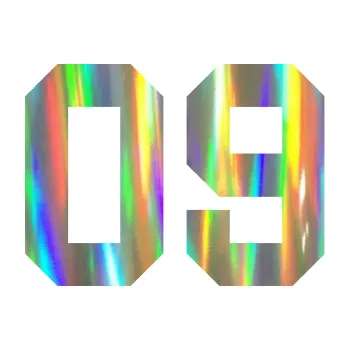 Polep vozidla Startovní číslo 09 (93 - Holografická) SAMOLEPKA NA AUTO, NÁLEPKA, FÓLIE, POLEP, TUNING, VLASTNÍ TEXT, TISK, AUTOSAMOLEPKY.cz, POLEPY, OBRÁZEK, LOGO, 3D STICKERS