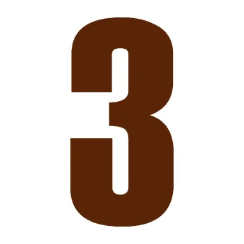 Samolepicí dekorace na vozidlo Startovní číslo 3 typ 2 (15 - hnědá) SAMOLEPKA NA AUTO, NÁLEPKA, FÓLIE, POLEP, TUNING, VLASTNÍ TEXT, TISK, AUTOSAMOLEPKY.cz, POLEPY, OBRÁZEK, LOGO, 3D STICKERS