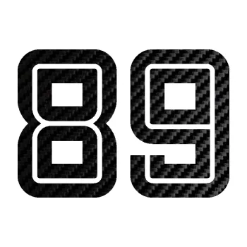 Polep vozidla Startovní číslo 89 typ 7 (50 - 3D karbon černý) SAMOLEPKA NA AUTO, NÁLEPKA, FÓLIE, POLEP, TUNING, VLASTNÍ TEXT, TISK, AUTOSAMOLEPKY.cz, POLEPY, OBRÁZEK, LOGO, 3D STICKERS