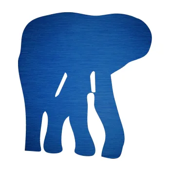 Samolepící dekorace SAMOLEPKA Slon 016 pravá (65 - škrábaný kov modrý) NA AUTO, NÁLEPKA, FÓLIE, POLEP, TUNING, VLASTNÍ TEXT, TISK, AUTOSAMOLEPKY.cz, POLEPY, OBRÁZEK, LOGO, SAMOLEPKY