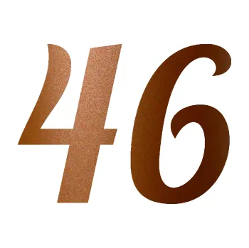 Polep vozidla Startovní číslo 46 typ 3 (44 - měděná metalíza) SAMOLEPKA NA AUTO, NÁLEPKA, FÓLIE, POLEP, TUNING, VLASTNÍ TEXT, TISK, AUTOSAMOLEPKY.cz, POLEPY, OBRÁZEK, LOGO, 3D STICKERS