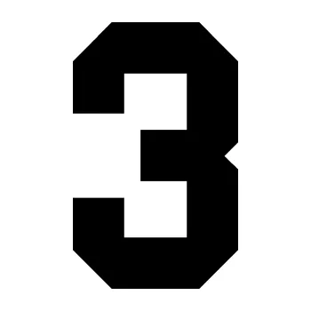 Polep vozidla Startovní číslo 3 (01 - černá) SAMOLEPKA NA AUTO, NÁLEPKA, FÓLIE, POLEP, TUNING, VLASTNÍ TEXT, TISK, AUTOSAMOLEPKY.cz, POLEPY, OBRÁZEK, LOGO, 3D STICKERS