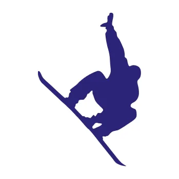 Samolepicí dekorace na vozidlo Snowboard 009 pravá (22 - střední modrá) SAMOLEPKA NA AUTO, NÁLEPKA, FÓLIE, POLEP, TUNING, VLASTNÍ TEXT, TISK, AUTOSAMOLEPKY.cz, POLEPY, OBRÁZEK, LOGO, 3D STICKERS