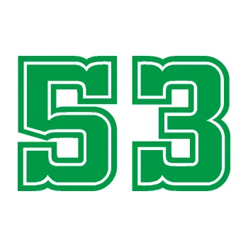 Polep vozidla Startovní číslo 53 typ 5 (12 - zelená) SAMOLEPKA NA AUTO, NÁLEPKA, FÓLIE, POLEP, TUNING, VLASTNÍ TEXT, TISK, AUTOSAMOLEPKY.cz, POLEPY, OBRÁZEK, LOGO, 3D STICKERS
