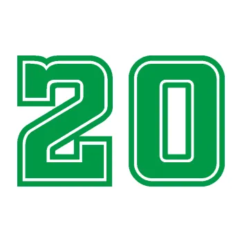 Polep vozidla Startovní číslo 20 typ 5 (12 - zelená) SAMOLEPKA NA AUTO, NÁLEPKA, FÓLIE, POLEP, TUNING, VLASTNÍ TEXT, TISK, AUTOSAMOLEPKY.cz, POLEPY, OBRÁZEK, LOGO, 3D STICKERS