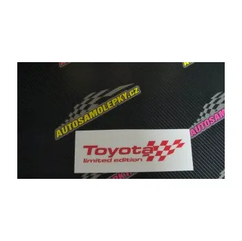 Polep vozidla SAMOLEPKA Toyota limited edition pravá (10 - červená) NA AUTO, NÁLEPKA, FÓLIE, POLEP, TUNING, VLASTNÍ TEXT, TISK, AUTOSAMOLEPKY.cz, POLEPY, OBRÁZEK, LOGO, SAMOLEPKY
