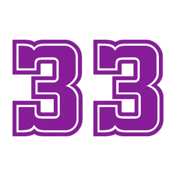 Polep vozidla SAMOLEPKA Startovní číslo 33 typ 5 (14 - fialová) NA AUTO, NÁLEPKA, FÓLIE, POLEP, TUNING, VLASTNÍ TEXT, TISK, AUTOSAMOLEPKY.cz, POLEPY, OBRÁZEK, LOGO, SAMOLEPKY