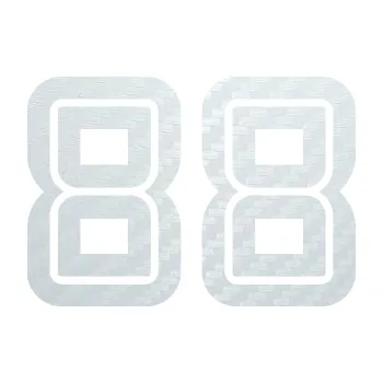 Polep vozidla SAMOLEPKA Startovní číslo 88 typ 7 (51 - 3D karbon bílý) NA AUTO, NÁLEPKA, FÓLIE, POLEP, TUNING, VLASTNÍ TEXT, TISK, AUTOSAMOLEPKY.cz, POLEPY, OBRÁZEK, LOGO, SAMOLEPKY