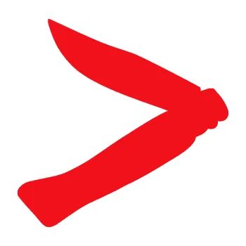 Polep vozidla SAMOLEPKA Zavírací nůž 001 levá (10 - červená) NA AUTO, NÁLEPKA, FÓLIE, POLEP, TUNING, VLASTNÍ TEXT, TISK, AUTOSAMOLEPKY.cz, POLEPY, OBRÁZEK, LOGO, SAMOLEPKY