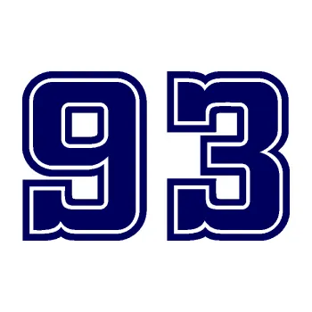 Polep vozidla Startovní číslo 93 typ 5 (23 - tmavě modrá) SAMOLEPKA NA AUTO, NÁLEPKA, FÓLIE, POLEP, TUNING, VLASTNÍ TEXT, TISK, AUTOSAMOLEPKY.cz, POLEPY, OBRÁZEK, LOGO, 3D STICKERS