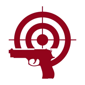 Polep vozidla SAMOLEPKA Terč zbraň pravá (07 - bordó vínová) NA AUTO, NÁLEPKA, FÓLIE, POLEP, TUNING, VLASTNÍ TEXT, TISK, AUTOSAMOLEPKY.cz, POLEPY, OBRÁZEK, LOGO, SAMOLEPKY