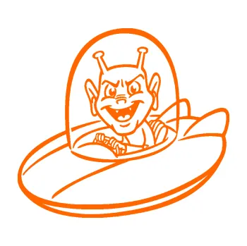 Samolepicí dekorace na vozidlo Ufoun v lodi levá (73 - Fluorescentní oranžová) SAMOLEPKA NA AUTO, NÁLEPKA, FÓLIE, POLEP, TUNING, VLASTNÍ TEXT, TISK, AUTOSAMOLEPKY.cz, POLEPY, OBRÁZEK, LOGO, 3D STICKERS