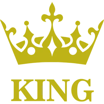 ON-DESIGN Potisk KING Barva: zlatá, Velikost motivu: A4