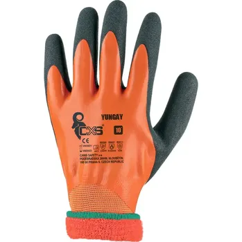 Pracovní rukavice CANIS Rukavice CXS YUNGAY, zimní, máčené v latexu Velikost: 08