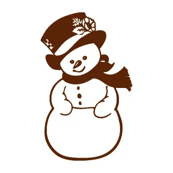 Samolepící dekorace Sněhulák 003 levá (15 - hnědá) SAMOLEPKA NA AUTO, NÁLEPKA, FÓLIE, POLEP, TUNING, VLASTNÍ TEXT, TISK, AUTOSAMOLEPKY.cz, POLEPY, OBRÁZEK, LOGO, 3D STICKERS