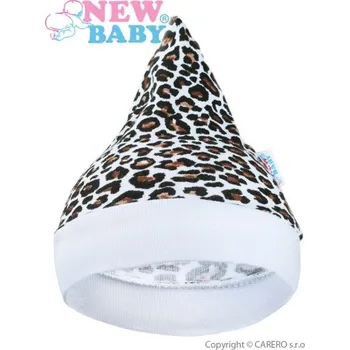 Kojenecká čepice Čepička kojenecká bavlna - LEOPARDÍK hnědá - vel.56