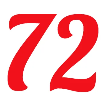 Polep vozidla SAMOLEPKA Startovní číslo 72 typ 3 (10 - červená) NA AUTO, NÁLEPKA, FÓLIE, POLEP, TUNING, VLASTNÍ TEXT, TISK, AUTOSAMOLEPKY.cz, POLEPY, OBRÁZEK, LOGO, SAMOLEPKY