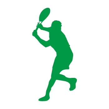 Polep vozidla Tenista 012 levá (12 - zelená) SAMOLEPKA NA AUTO, NÁLEPKA, FÓLIE, POLEP, TUNING, VLASTNÍ TEXT, TISK, AUTOSAMOLEPKY.cz, POLEPY, OBRÁZEK, LOGO, 3D STICKERS