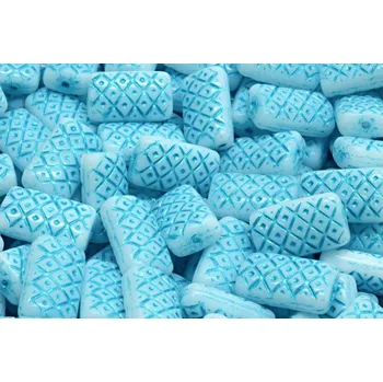 Dětské navlékací korálky Korálky Mřížkovaný polštářek č.2327 (13x7mm)