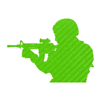 Samolepící dekorace SAMOLEPKA Voják 005 levá (58 - 3D karbon zelený kawasaki) NA AUTO, NÁLEPKA, FÓLIE, POLEP, TUNING, VLASTNÍ TEXT, TISK, AUTOSAMOLEPKY.cz, POLEPY, OBRÁZEK, LOGO, SAMOLEPKY