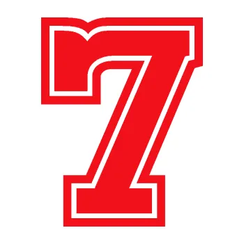 Polep vozidla SAMOLEPKA Startovní číslo 7 typ 5 (10 - červená) NA AUTO, NÁLEPKA, FÓLIE, POLEP, TUNING, VLASTNÍ TEXT, TISK, AUTOSAMOLEPKY.cz, POLEPY, OBRÁZEK, LOGO, SAMOLEPKY