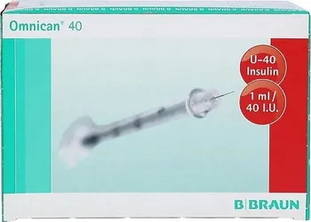 Injekční stříkačka BBraun Omnican 0,3 x 12 mm 1 ml/40 I.U. 100 ks