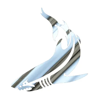 Samolepicí dekorace na vozidlo Žralok 005 levá (80 - chrom fólie stříbrná zrcadlová) SAMOLEPKA NA AUTO, NÁLEPKA, FÓLIE, POLEP, TUNING, VLASTNÍ TEXT, TISK, AUTOSAMOLEPKY.cz, POLEPY, OBRÁZEK, LOGO, 3D STICKERS