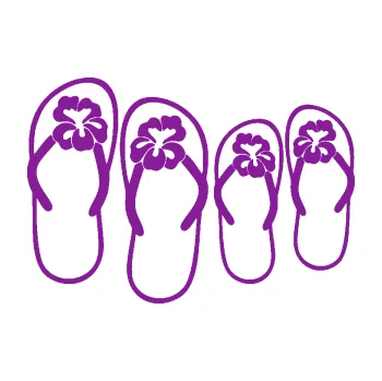 Samolepící dekorace Ty a já 002 žabky (14 - fialová) SAMOLEPKA NA AUTO, NÁLEPKA, FÓLIE, POLEP, TUNING, VLASTNÍ TEXT, TISK, AUTOSAMOLEPKY.cz, POLEPY, OBRÁZEK, LOGO, 3D STICKERS