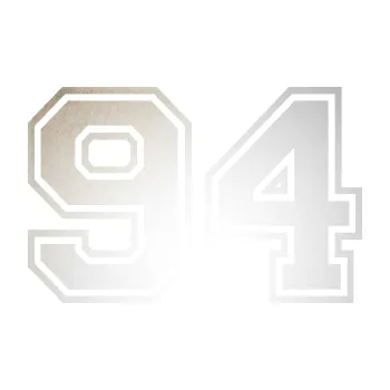 Polep vozidla SAMOLEPKA Startovní číslo 94 typ 4 (82 - odrazková reflexní bílá) NA AUTO, NÁLEPKA, FÓLIE, POLEP, TUNING, VLASTNÍ TEXT, TISK, AUTOSAMOLEPKY.cz, POLEPY, OBRÁZEK, LOGO, SAMOLEPKY