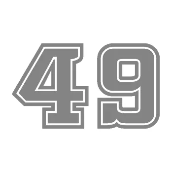 Polep vozidla Startovní číslo 49 typ 5 (17 - šedá) SAMOLEPKA NA AUTO, NÁLEPKA, FÓLIE, POLEP, TUNING, VLASTNÍ TEXT, TISK, AUTOSAMOLEPKY.cz, POLEPY, OBRÁZEK, LOGO, 3D STICKERS