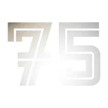 Polep vozidla SAMOLEPKA Startovní číslo 75 typ 7 (82 - odrazková reflexní bílá) NA AUTO, NÁLEPKA, FÓLIE, POLEP, TUNING, VLASTNÍ TEXT, TISK, AUTOSAMOLEPKY.cz, POLEPY, OBRÁZEK, LOGO, SAMOLEPKY