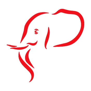 Samolepící dekorace SAMOLEPKA Slon 029 levá (10 - červená) NA AUTO, NÁLEPKA, FÓLIE, POLEP, TUNING, VLASTNÍ TEXT, TISK, AUTOSAMOLEPKY.cz, POLEPY, OBRÁZEK, LOGO, SAMOLEPKY