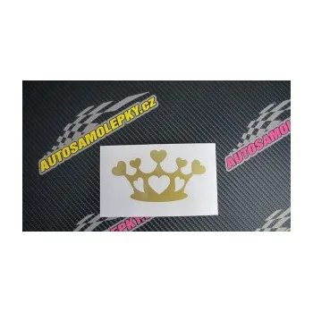 Samolepící dekorace SAMOLEPKA Srdíčka korunka (10 - červená) NA AUTO, NÁLEPKA, FÓLIE, POLEP, TUNING, VLASTNÍ TEXT, TISK, AUTOSAMOLEPKY.cz, POLEPY, OBRÁZEK, LOGO, SAMOLEPKY